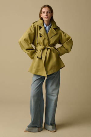 trenchcoat lichtgroen