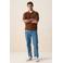 Sissy-Boy regular T-shirt met ingebreid patroon donkerbruin