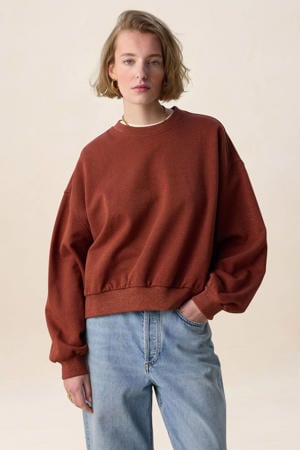 sweater donkerrood met lurex
