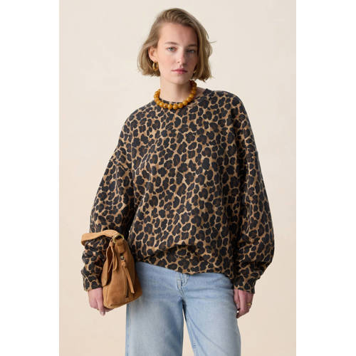 Sissy-Boy sweater met panterprint bruin afbeelding