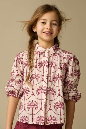 blouse lichtroze broderie