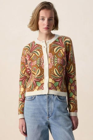 gebreid vest met wol multi