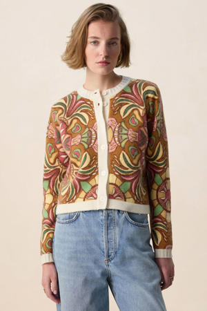 gebreid vest met wol multi