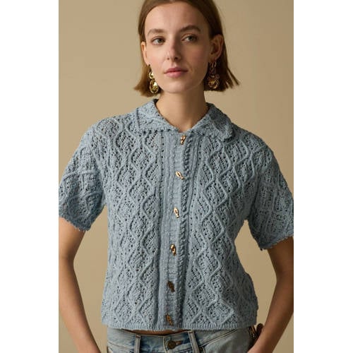 Sissy-Boy blouse blauw gebreid afbeelding