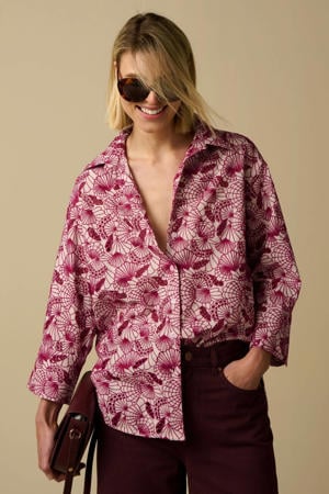 blouse lichtroze broderie