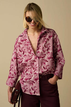 blouse lichtroze broderie