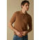Sissy-Boy regular polo fijn gebreid bruin