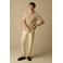 Sissy-Boy regular T-shirt met ingebreid patroon beige