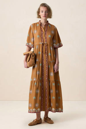 maxi jurk bruin