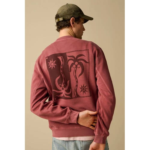 Sissy-Boy sweater met backprint donkerrood afbeelding