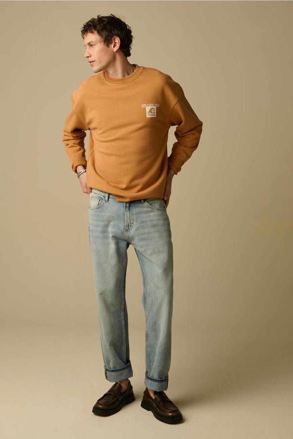 Sissy-Boy sweater met backprint bruin