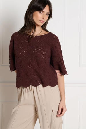 top donkerbruin crochet