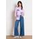 LOLALIZA gestreepte blouse lila met pailletten