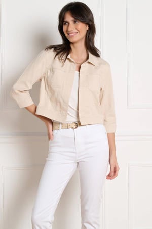 spijkerjas beige