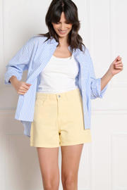 thumbnail: Sanny x LOLALIZA x Wehkamp denim regular waist short geel