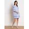 LOLALIZA gestreepte blousejurk broderie blauw