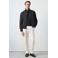 Mango Man slim pantalon met linnen wit