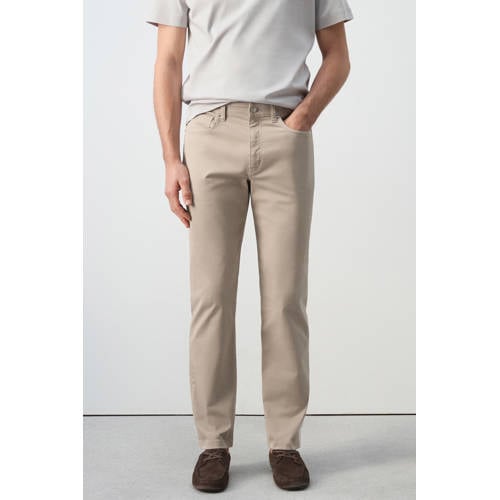 Mango Man regular fit jeans beige afbeelding