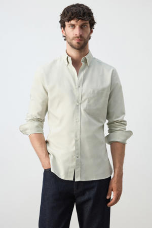 regular casual overhemd groen