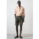 Mango Man slim casual short met linnen donkergroen