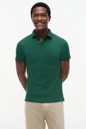 slim polo donkergroen