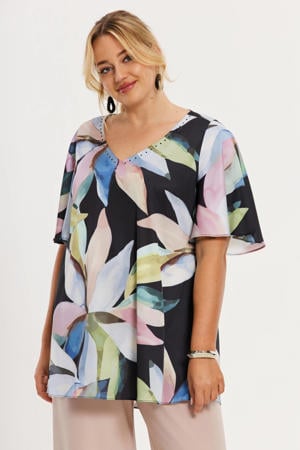 gebloemde tuniek multi