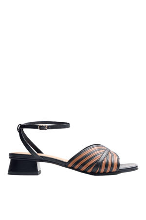 Bigelow leren sandalen zwart/cognac