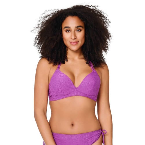 LingaDore voorgevormde halter bikinitop fuchsia afbeelding