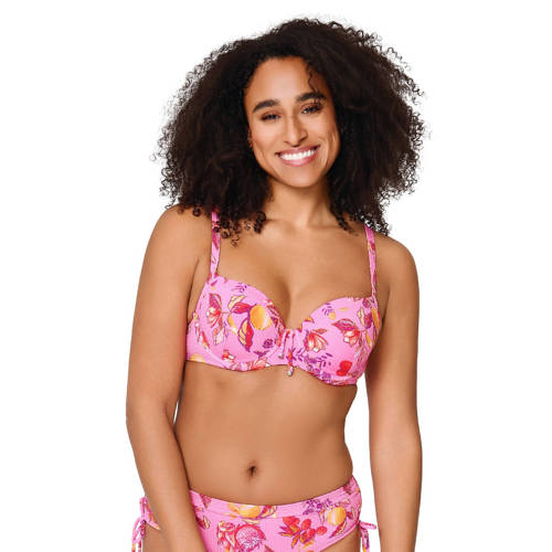 LingaDore voorgevormde beugel bikinitop met lurex roze afbeelding