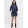 JJXX straight fit denim short met plooien - donkerblauw