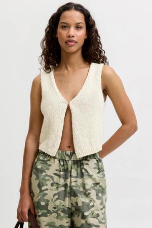 gilet ecru gebreid
