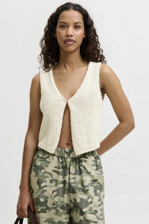 gilet ecru gebreid