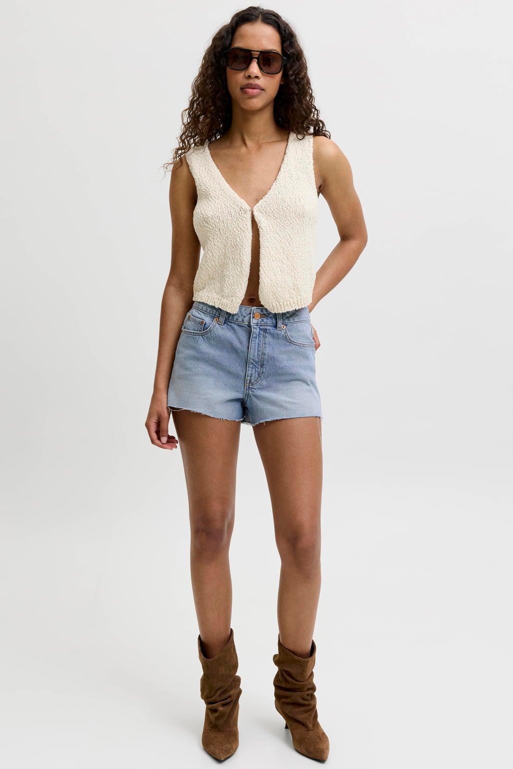 JJXX regular fit denim short - mediumblauw