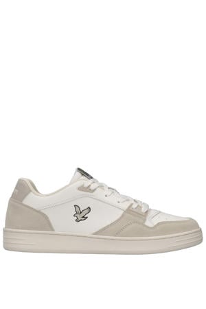 leren sneakers wit/beige