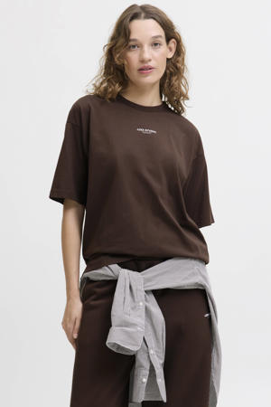 T-shirt met tekst - bruin