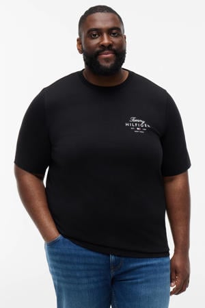 regular T-shirt zwart