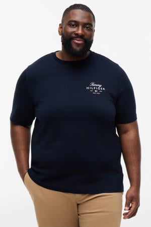 regular T-shirt donkerblauw