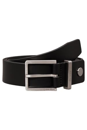 leren riem Casual zwart