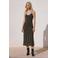 VERO MODA gestreepte midi jurk zwart
