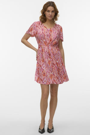 midi jurk met dierenprint