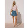 VERO MODA gestreepte gebloemde top roze