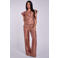 Freebird wide leg high waist broek koper