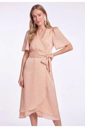 midi jurk lichtroze