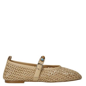 ballerina's met sierstenen beige