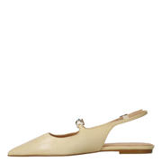 thumbnail: Inuovo leren slingback loafers lichtgeel