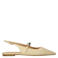 Inuovo leren slingback loafers lichtgeel
