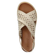 thumbnail: Inuovo leren sandalen met plateauzool en gevlochten goud