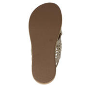 thumbnail: Inuovo leren sandalen met plateauzool en gevlochten goud