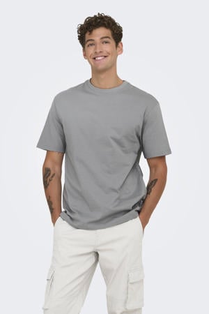 relaxed T-shirt grijs