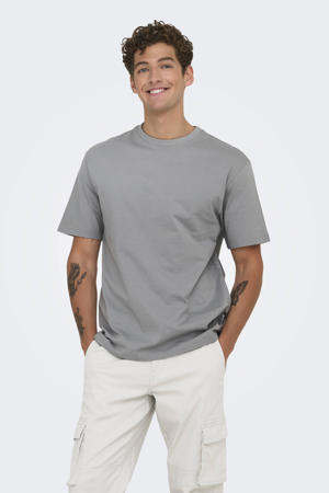 relaxed T-shirt grijs